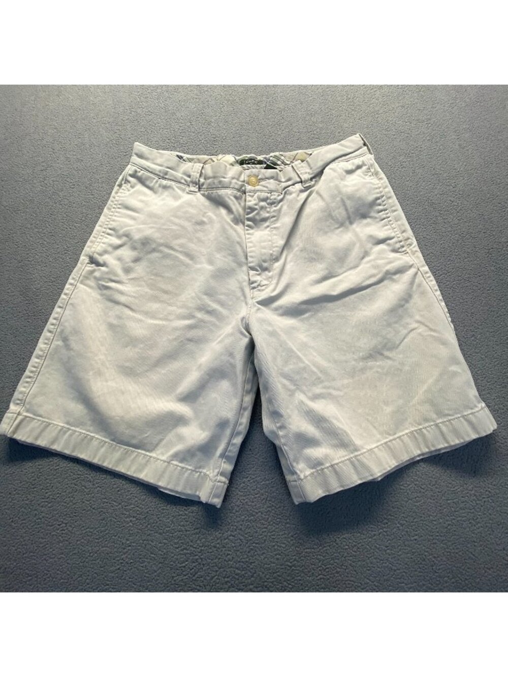 J.Crew Mens,Chino Shorts Khaki Tan Size 34  Cotton,Pockets,Zipper